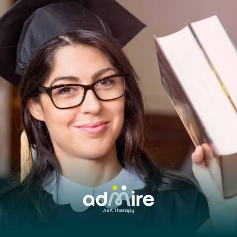 Graduate holding book and wearing cap & gown, symbolizing BCBA certification path & education requirements without a masters